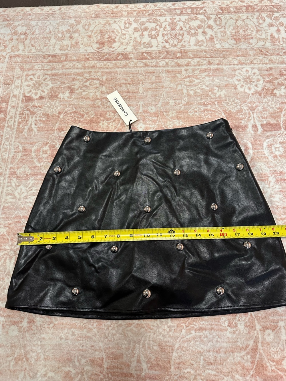 NWT 🖤 Commense Leather Studded Skort - Picture 9 of 10